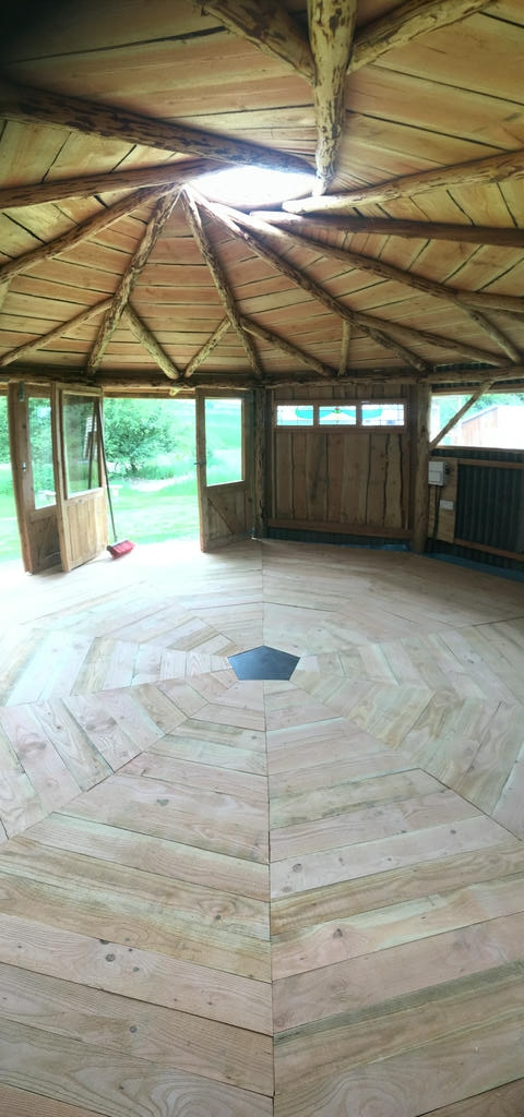 larch-pole-roundhouse-geometric-floor-laid