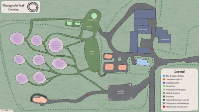 Ffosygrafelisaf Camping Campsite Map
