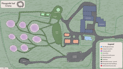 Ffosygrafelisaf Camping Campsite Map